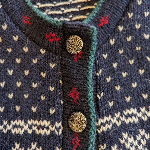 L.L. Bean vintage wool blend cardigan, size Large - Picture 4 of 9